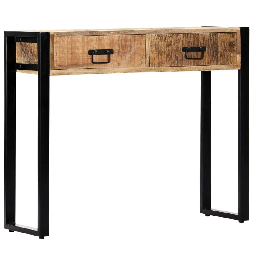 Table console 90 x 30 x 75 cm Bois de manguier massif - 10