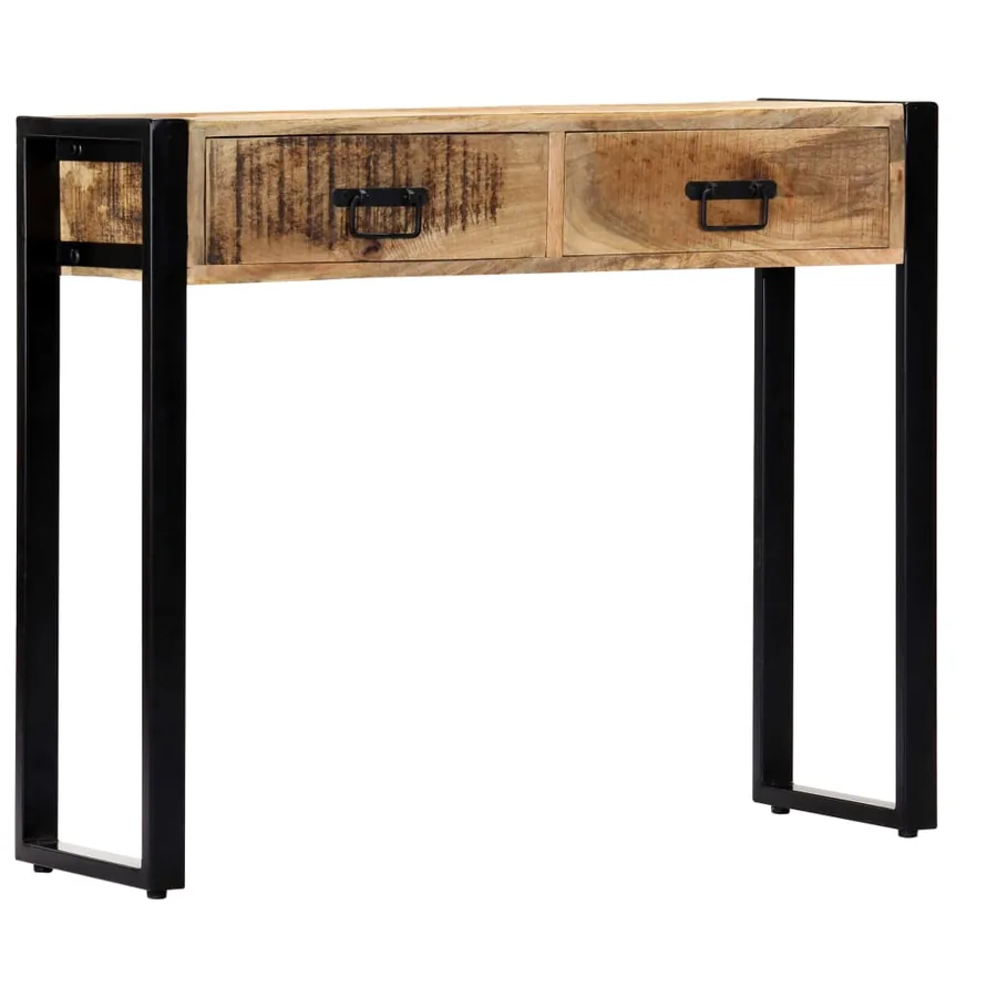 Table console 90 x 30 x 75 cm Bois de manguier massif - 11