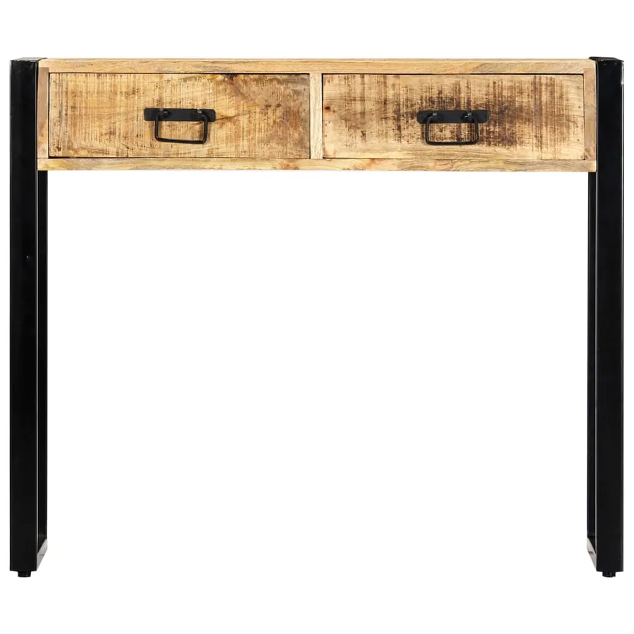 Table console 90 x 30 x 75 cm Bois de manguier massif - 2