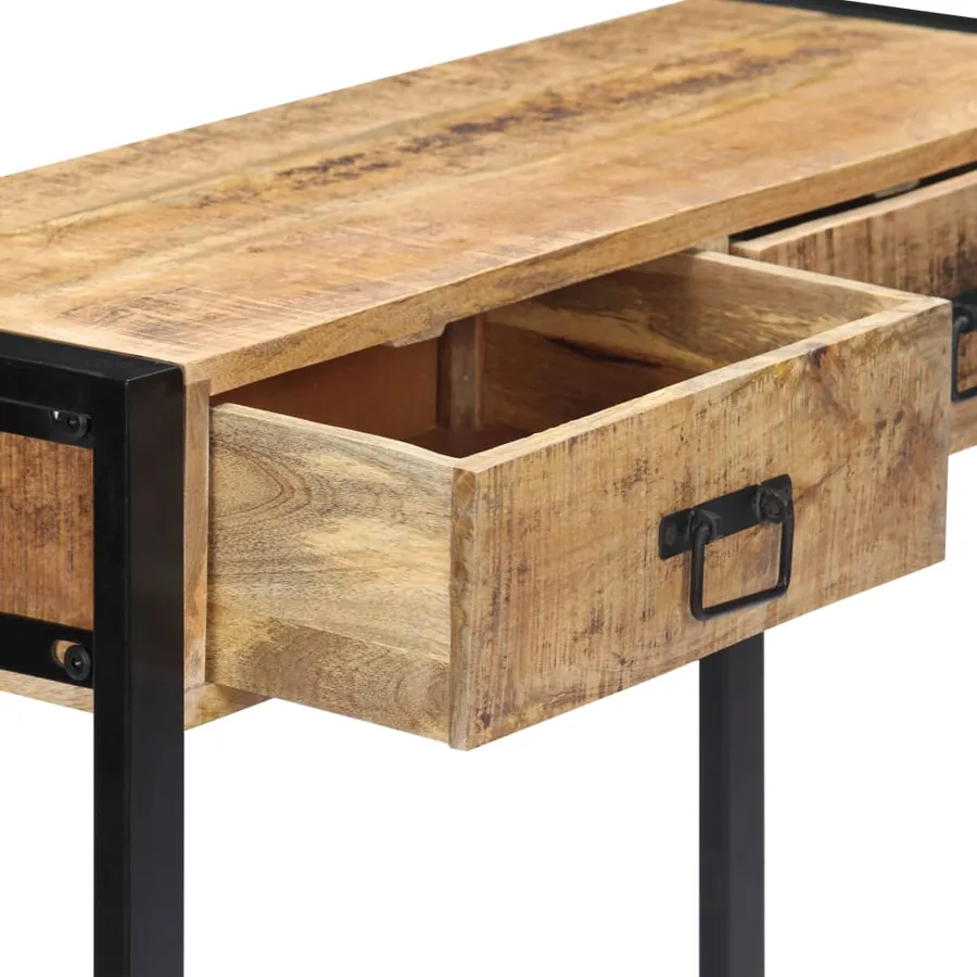 Table console 90 x 30 x 75 cm Bois de manguier massif - 5