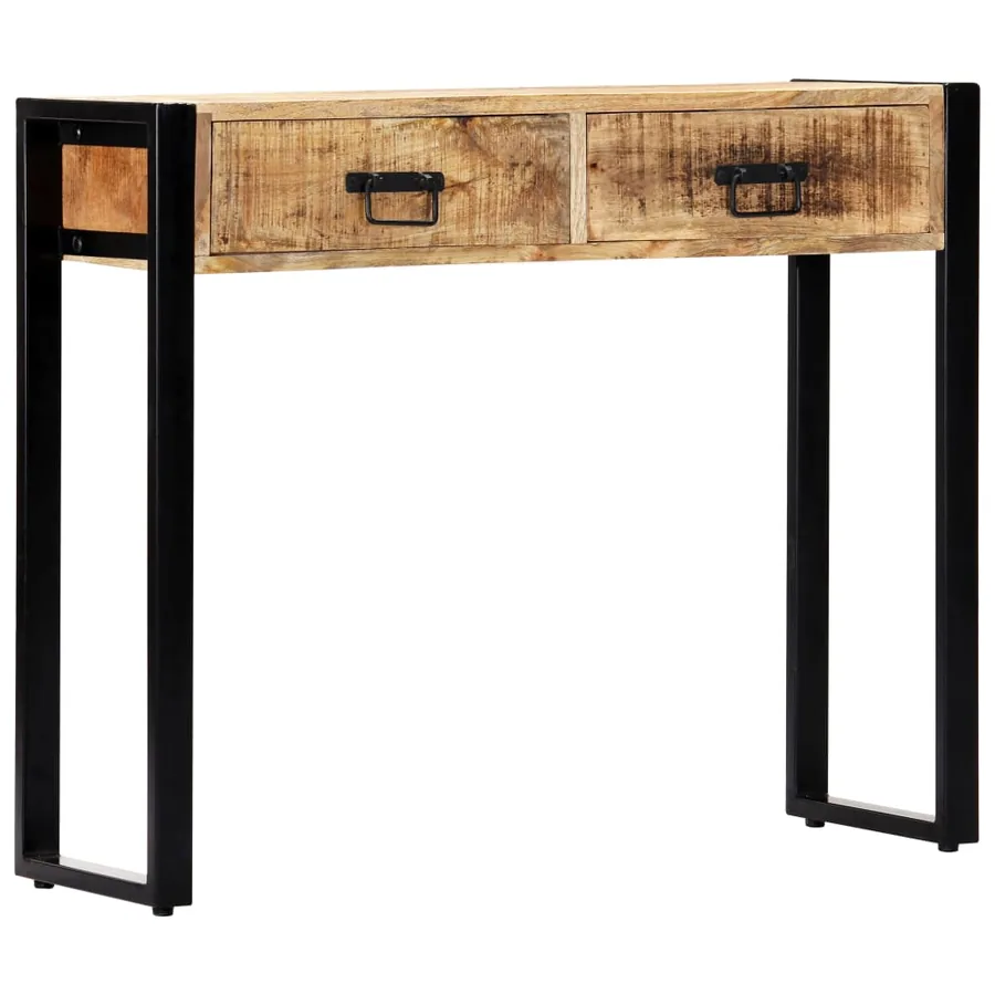 Table console 90 x 30 x 75 cm Bois de manguier massif - 9
