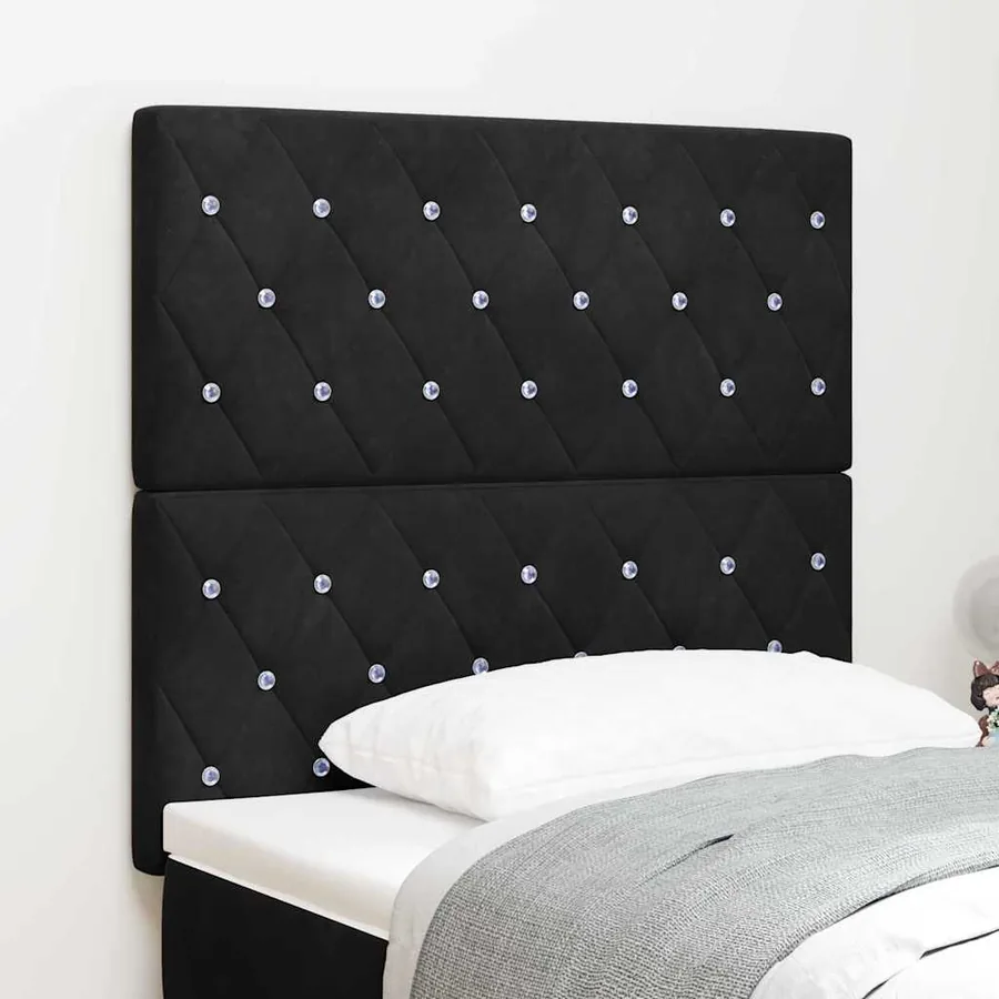 Tête de lit Noir 100 cm Velours