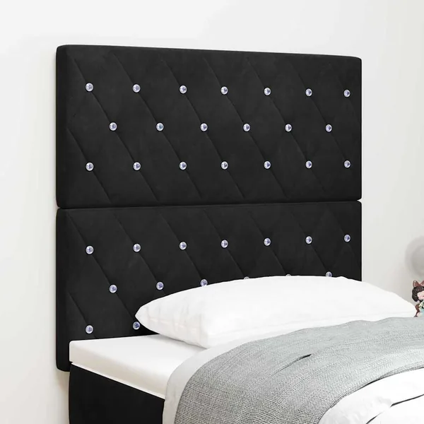 Tête de lit Noir 100 cm Velours