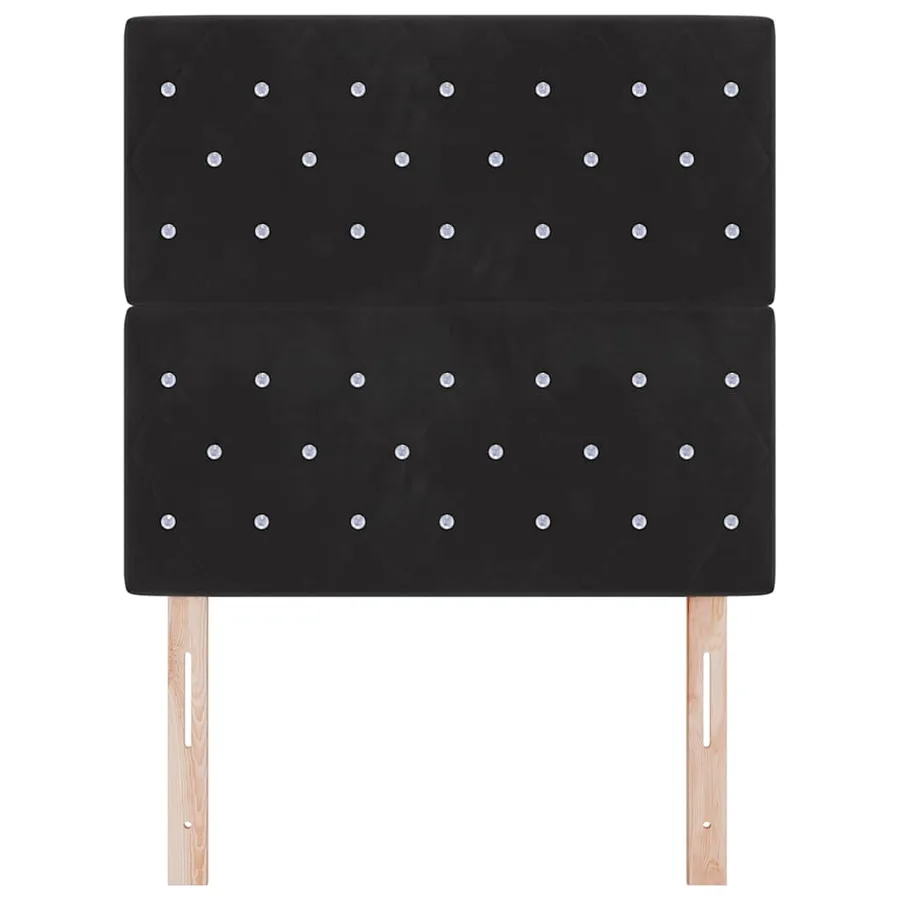 Tête de lit Noir 100 cm Velours - 4
