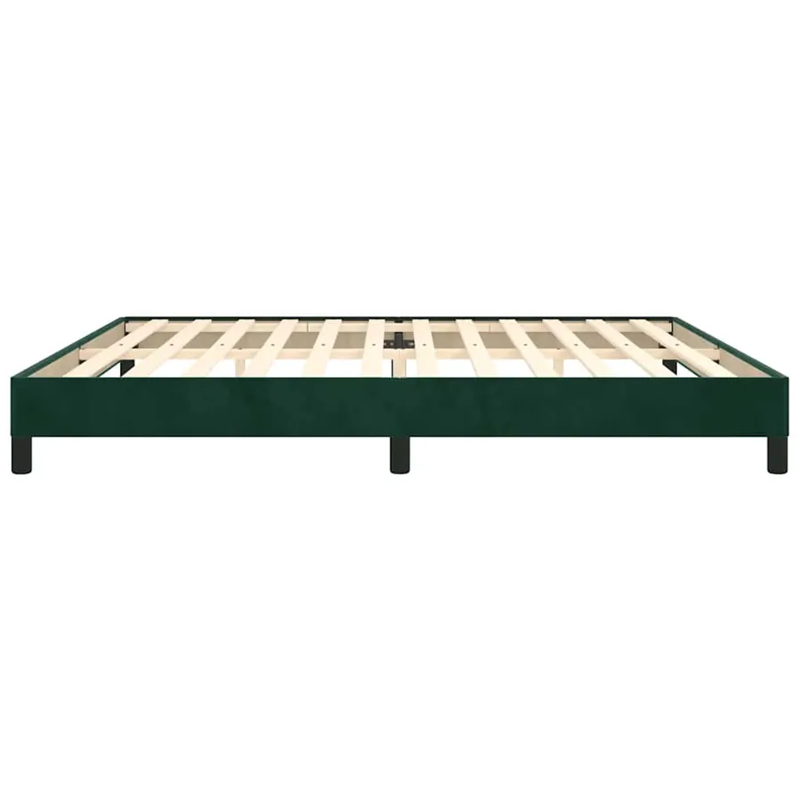 Cadre de lit sans matelas vert foncé 200x200 cm velours - 6