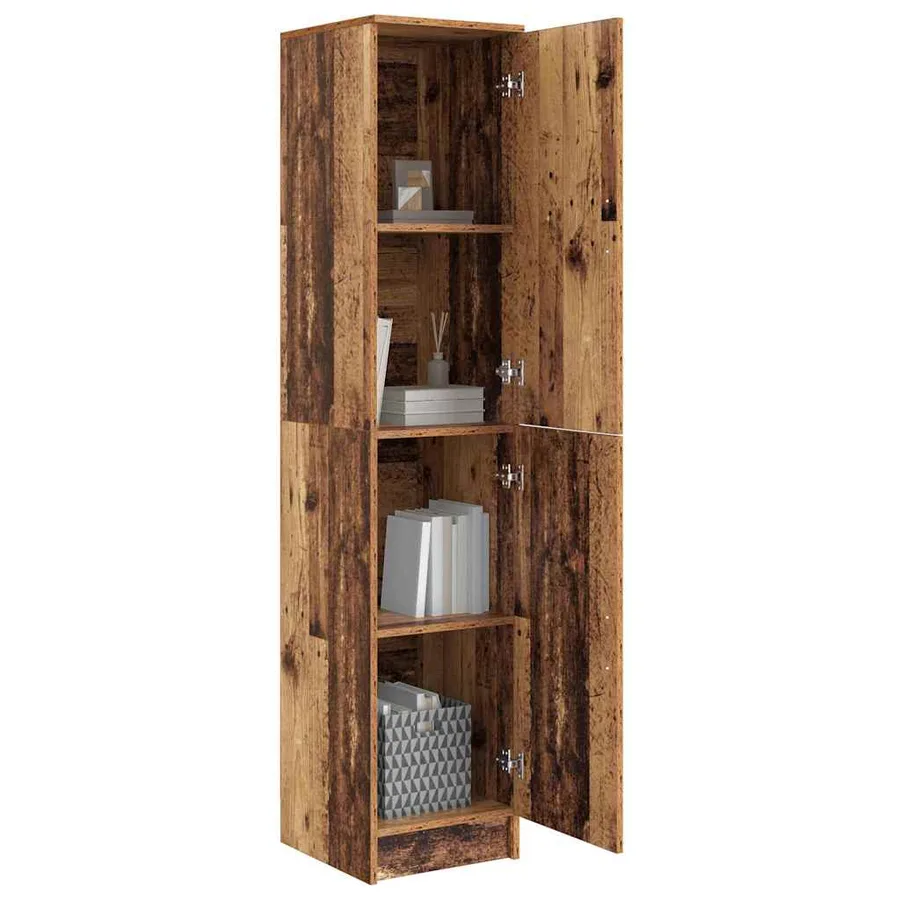 Haut Armoire Bois ancien 35 x 39 x 168 cm - 3