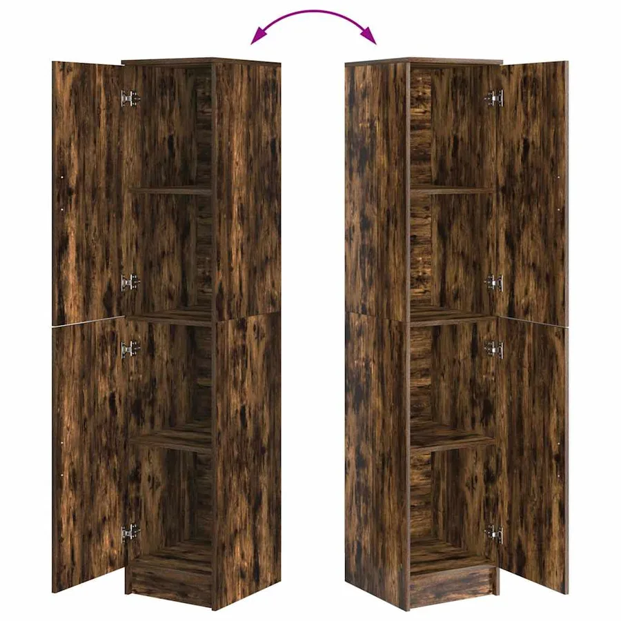 Haut Armoire Chêne fumé 35 x 39 x 168 cm - 9
