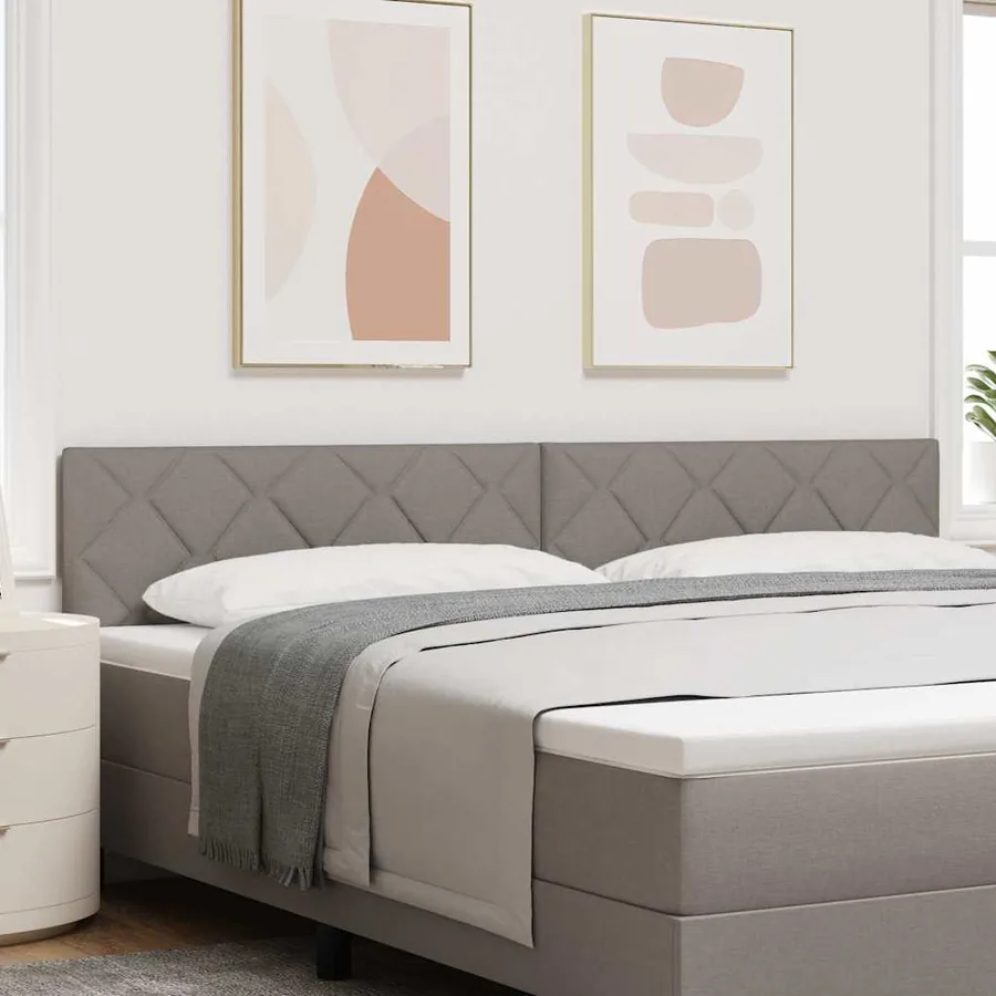 Tête de lit Taupe 200 cm tissu