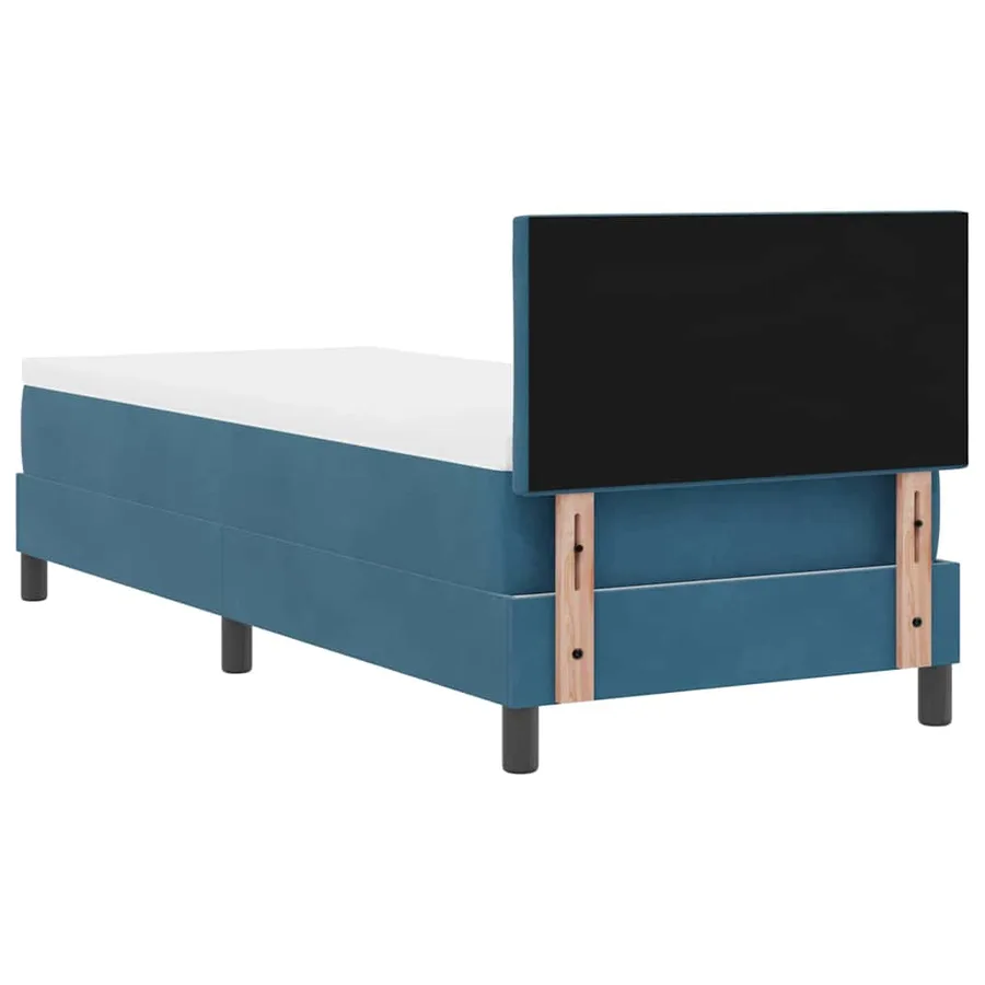 Lit à ressort LED Bleu foncé 80 x 200 cm Velours - 10
