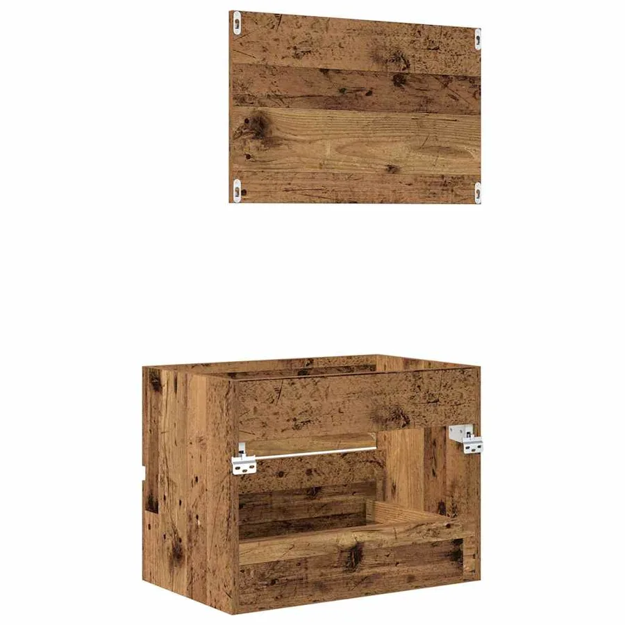 Ensemble de mobilier de salle de bain 2 pcs Bois Ancien - 8
