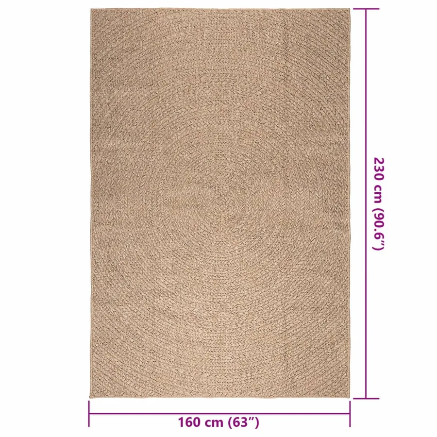 Tapis ZIZUR 160x230 cm aspect de jute intérieur et extérieur - 9