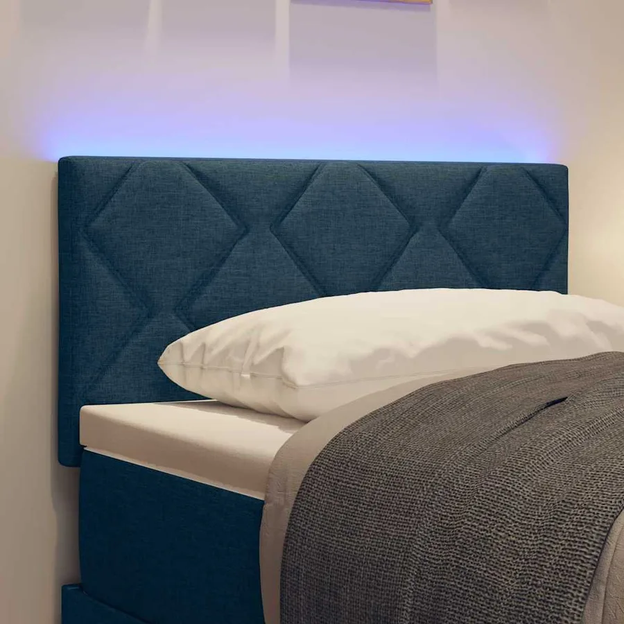 Tête de lit LED Bleu 80 cm tissu - 4