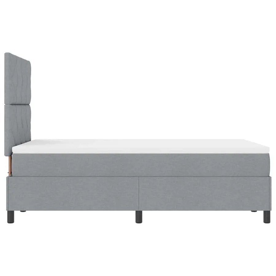 Lit à ressorts avec bandes LED Gris clair 120 x 200 cm tissu - 9