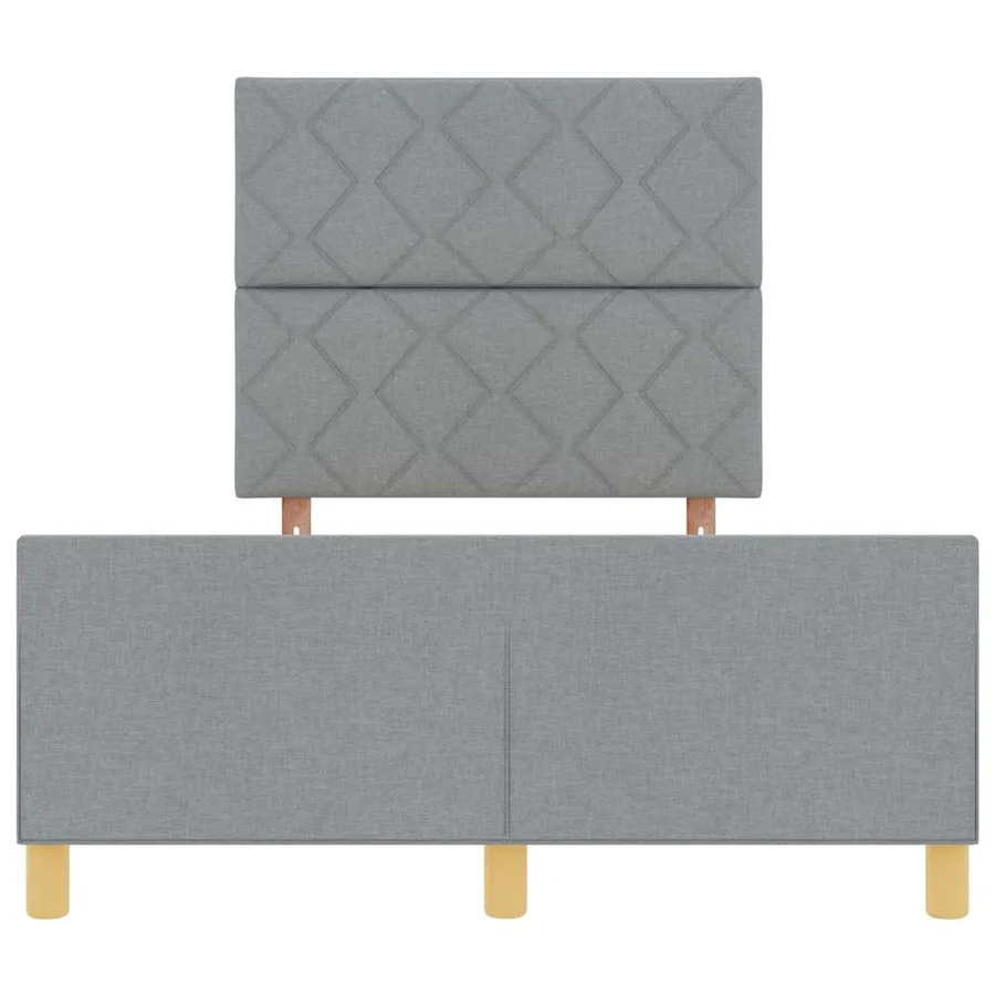 Cadre de lit avec tête de lit Gris clair 120 x 200 cm tissu - 7