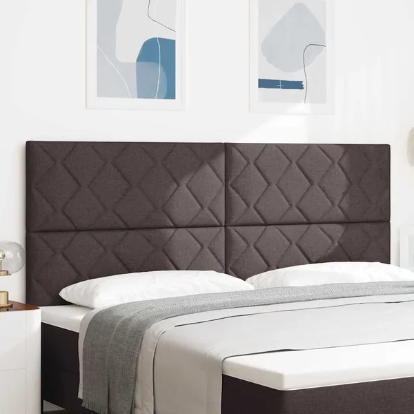 Tête de lit LED Gris clair 200 cm tissu