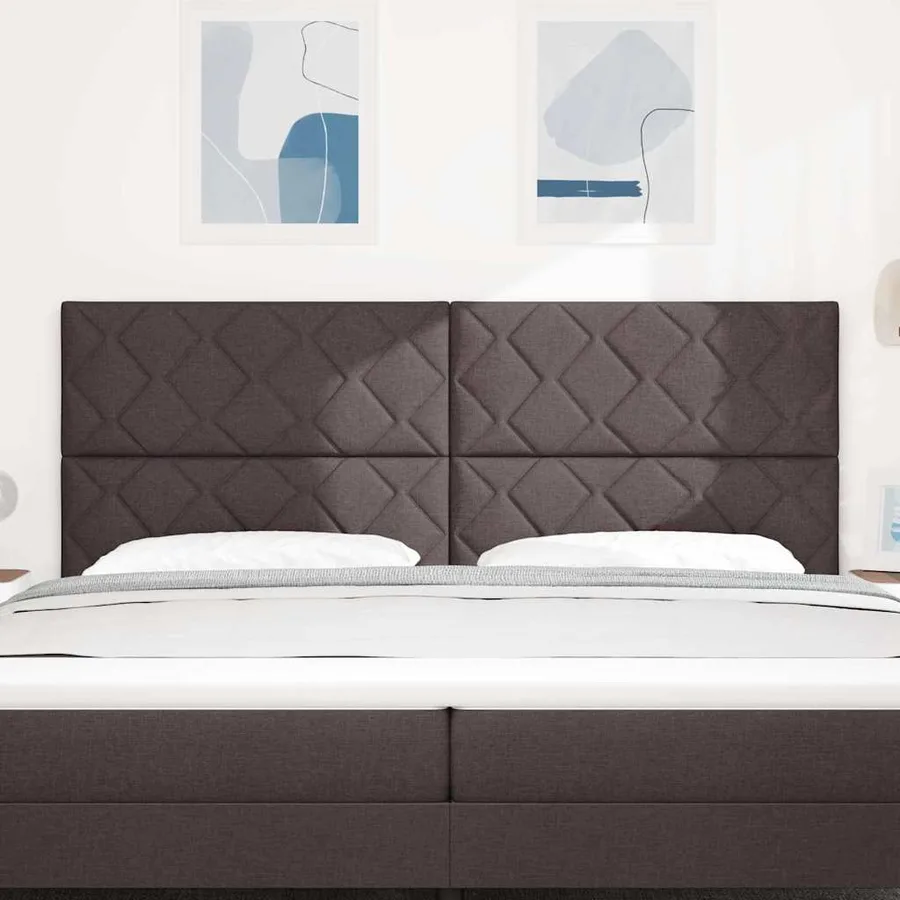 Tête de lit LED Gris clair 200 cm tissu - 3