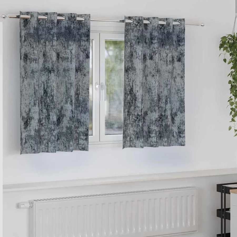 Rideaux en velours 2 pcs Gris Argenté 140 x 140 cm Velours