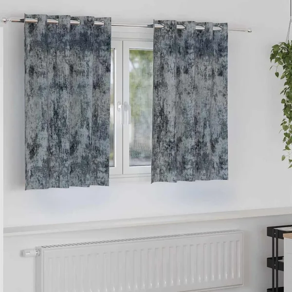 Rideaux en velours 2 pcs Gris Argenté 140 x 140 cm Velours