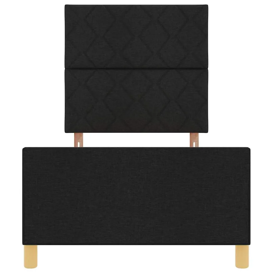 Cadre de lit avec tête de lit Noir 100 x 200 cm tissu - 7