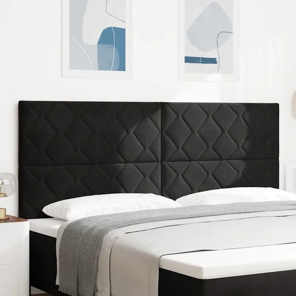 Tête de lit Noir 200 cm Velours