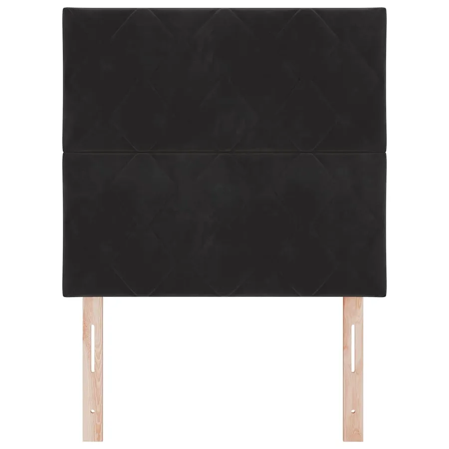 Tête de lit Noir 100 cm Velours - 4