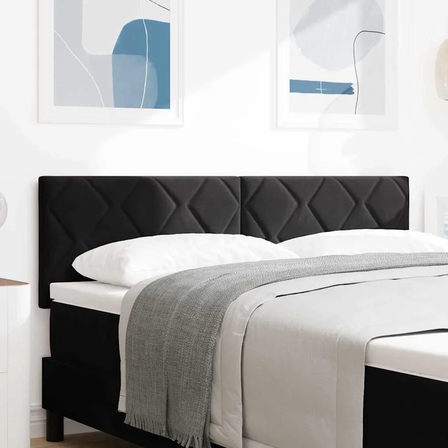 Tête de lit Noir 144 cm Velours