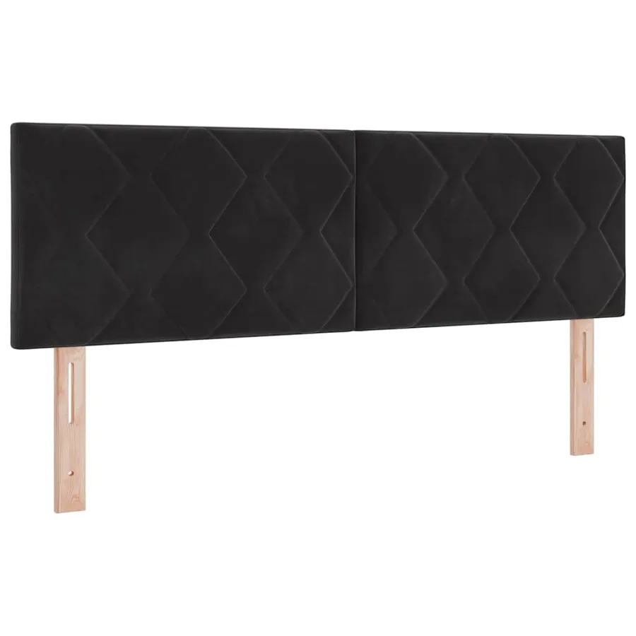 Tête de lit Noir 144 cm Velours - 2