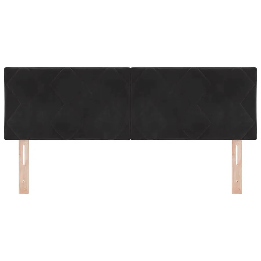Tête de lit Noir 144 cm Velours - 4