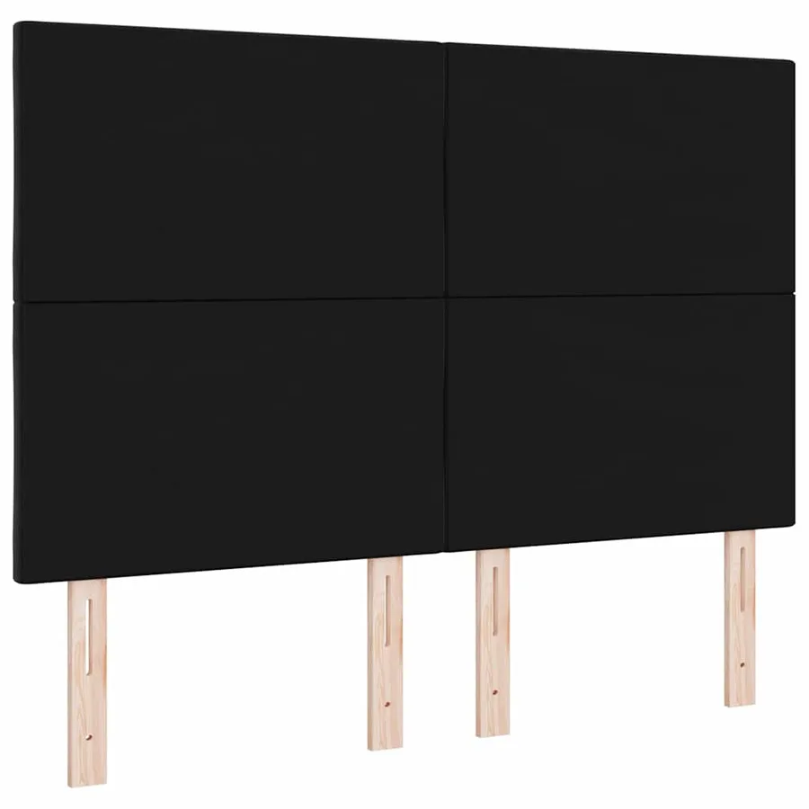 Tête de lit LED Noir 144 cm Velours - 7