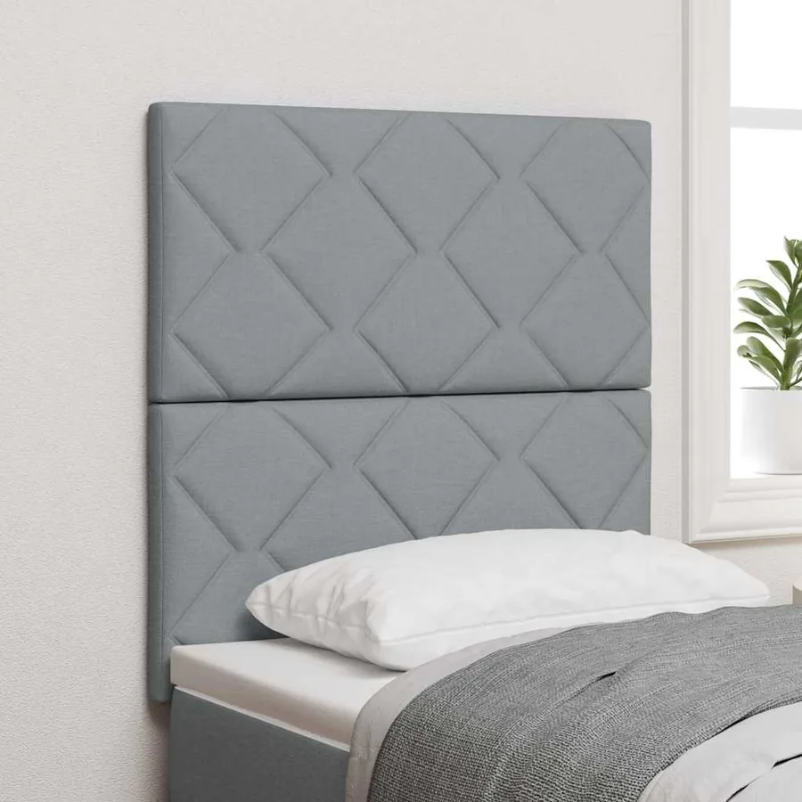 Tête de lit Gris clair 80 cm tissu