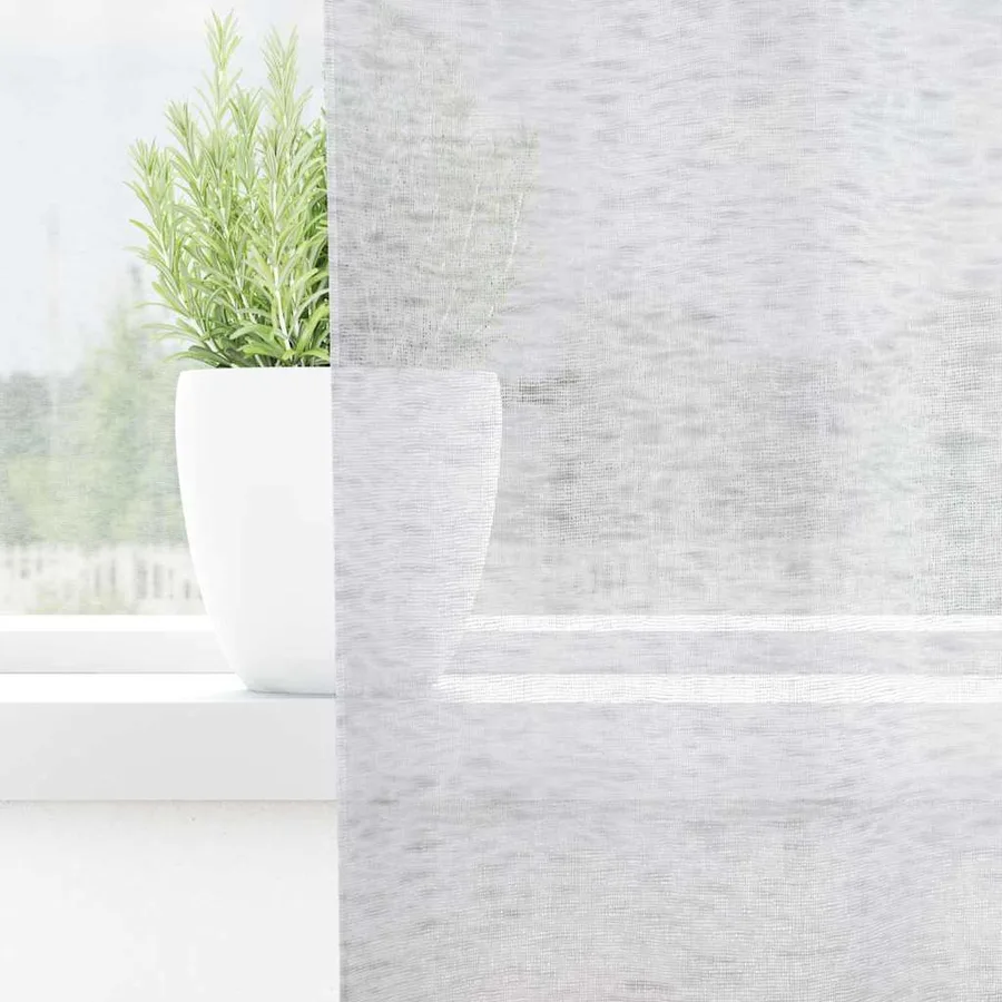 Rideau en Voile 2 pcs Gris clair 140 x 140 cm Polyester - 3