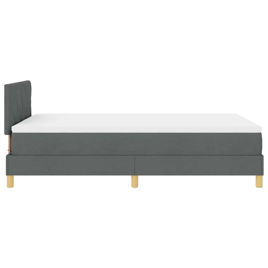 Lit à ressort LED avec bandes LED Gris foncé 120 x 190 cm tissu - 9