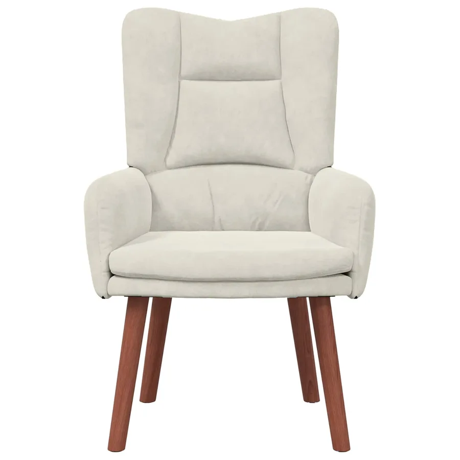 fauteuil Crème 63 x 67 x 94 cm Velours - 4