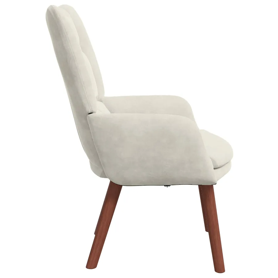 fauteuil Crème 63 x 67 x 94 cm Velours - 5