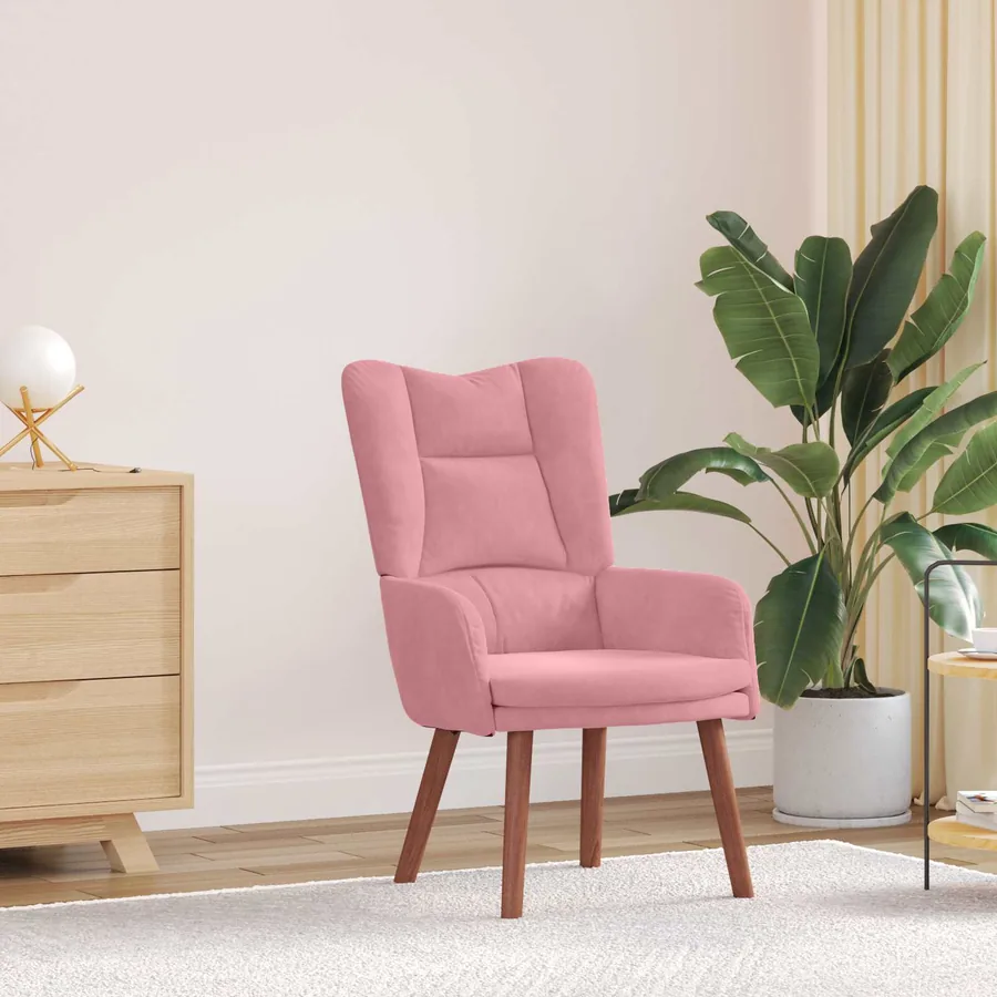 fauteuil Rose 63 x 67 x 94 cm Velours
