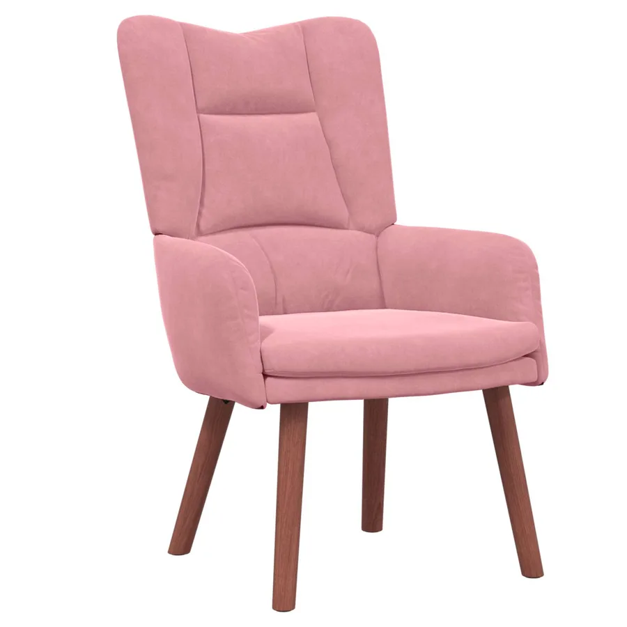 fauteuil Rose 63 x 67 x 94 cm Velours - 2