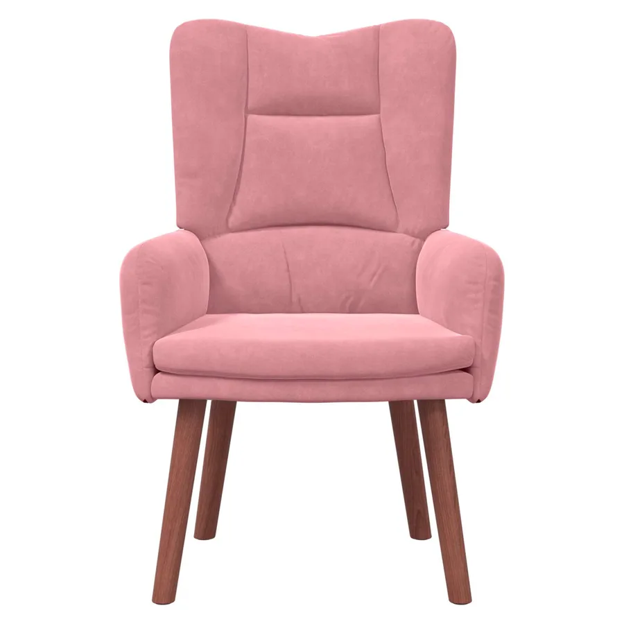 fauteuil Rose 63 x 67 x 94 cm Velours - 4