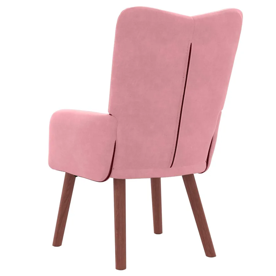 fauteuil Rose 63 x 67 x 94 cm Velours - 6