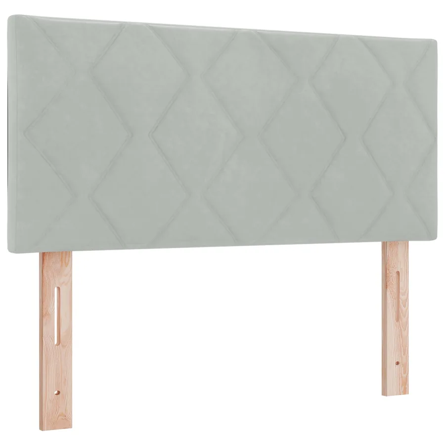 Tête de lit LED Gris clair 90 cm Velours