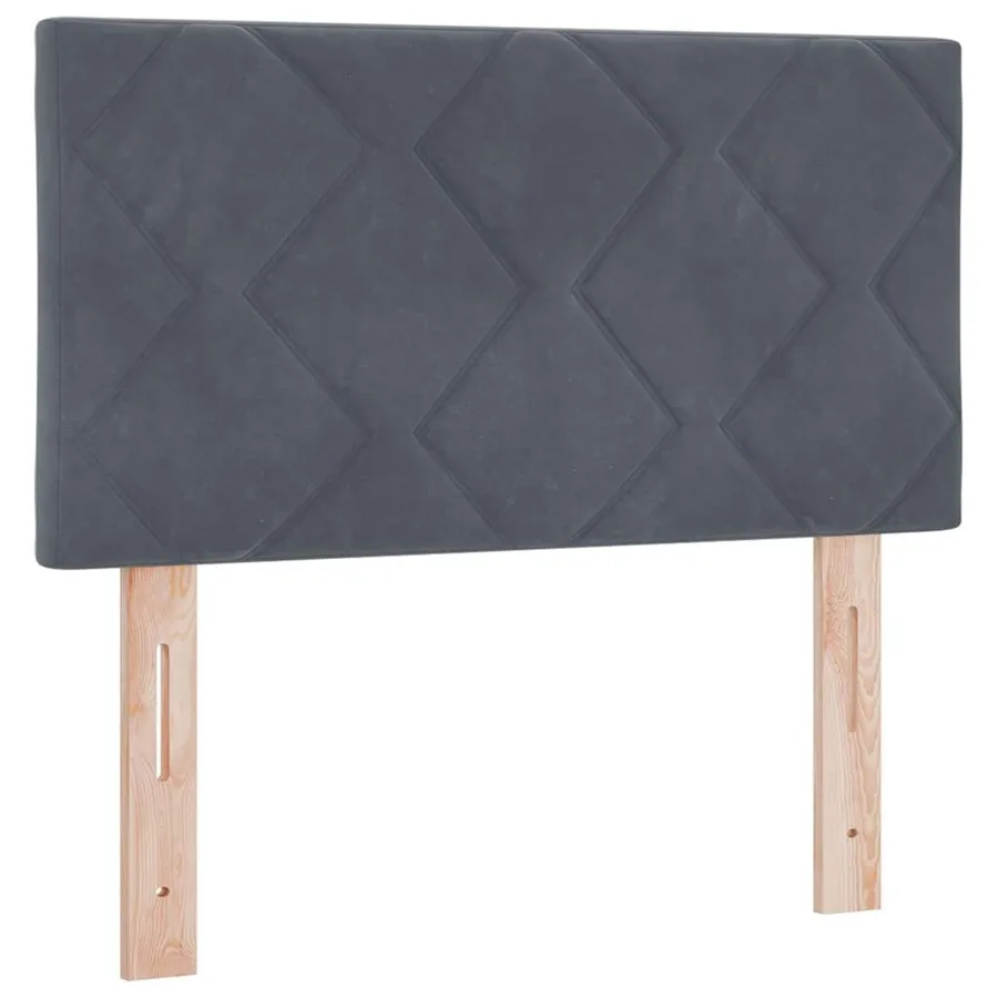 Tête de lit Gris foncé 80 cm Velours - 2