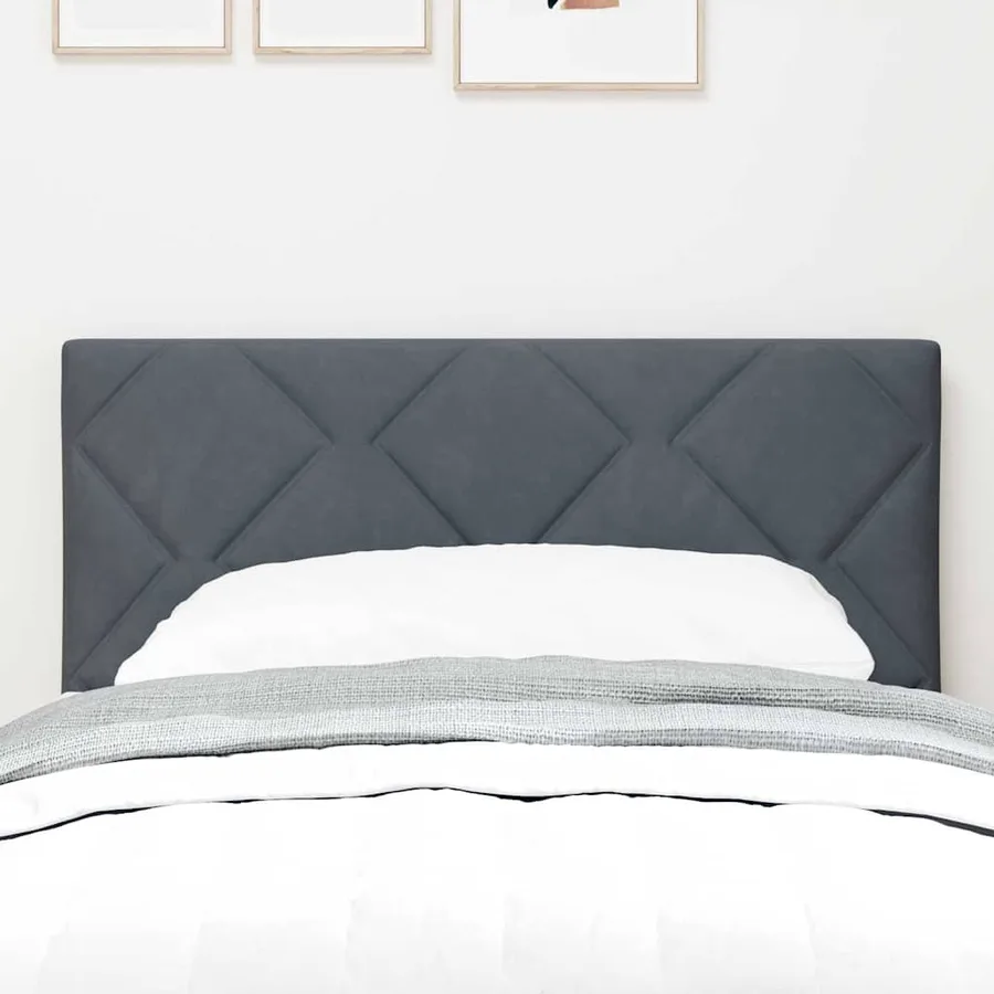 Tête de lit Gris foncé 80 cm Velours - 3