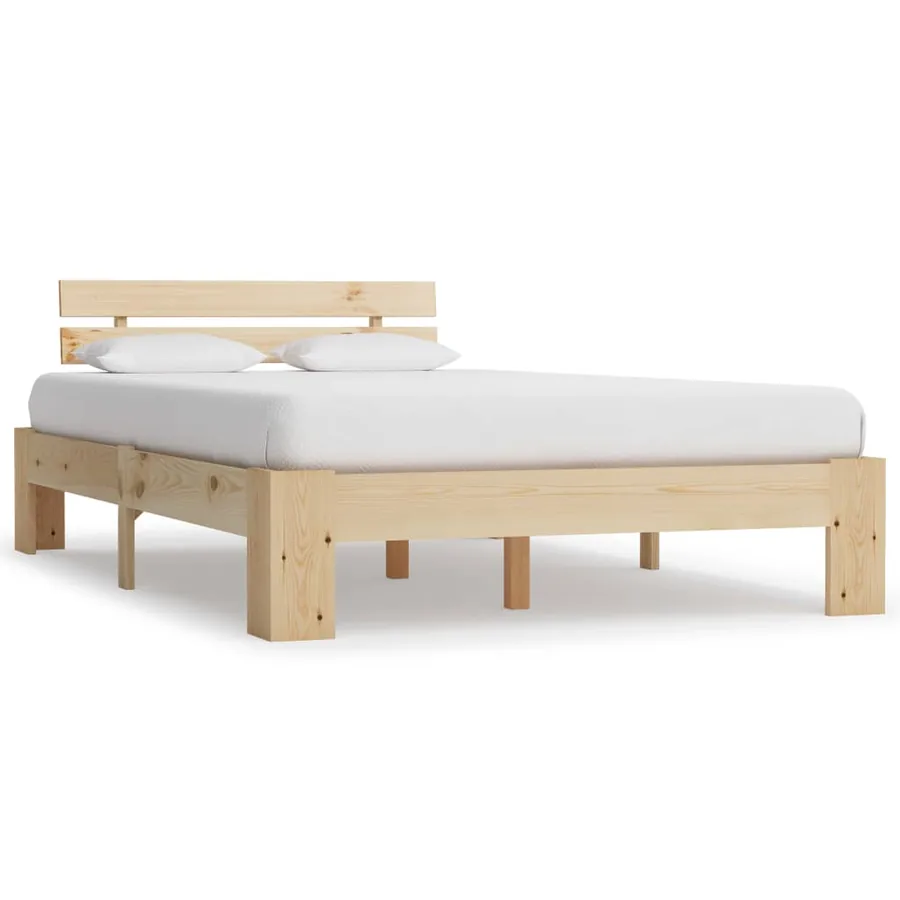 Cadre de lit sans matelas 140x200 cm bois massif de pin