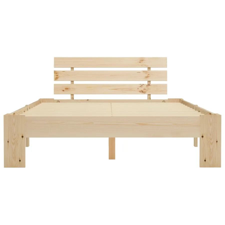 Cadre de lit sans matelas 140x200 cm bois massif de pin - 3