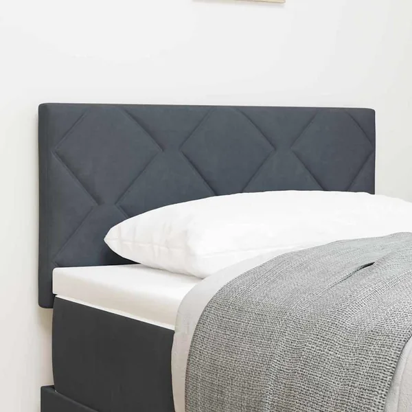 Tête de lit LED Gris foncé 80 cm Velours