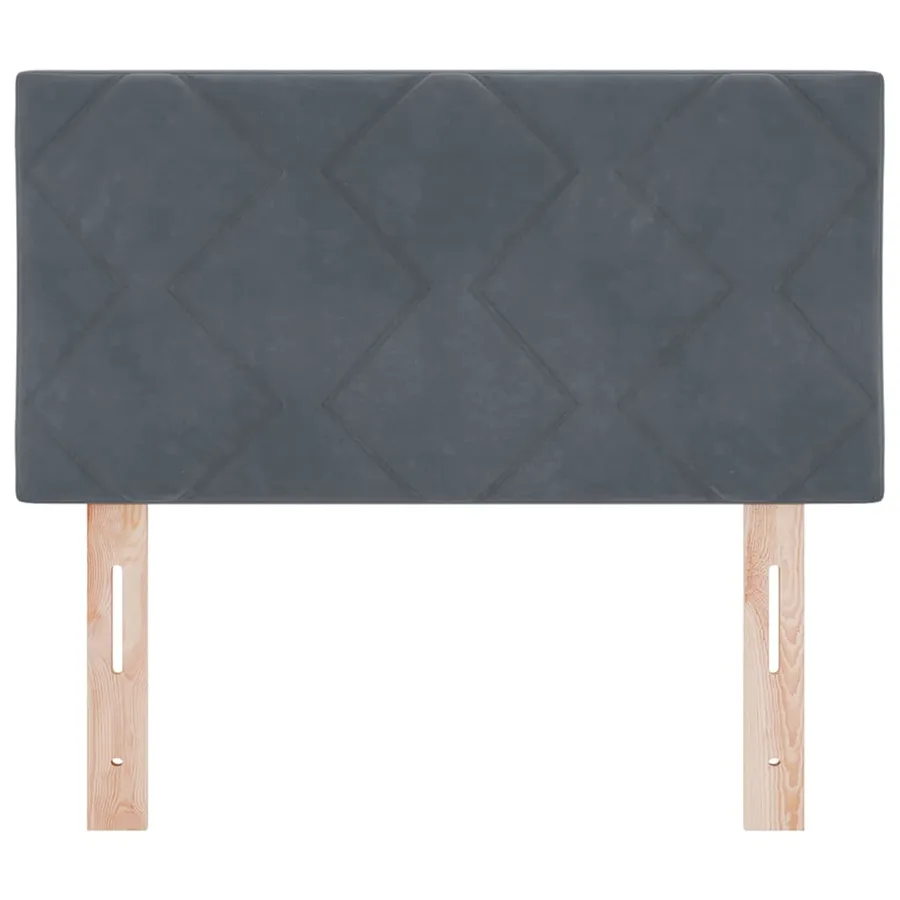 Tête de lit LED Gris foncé 80 cm Velours - 5