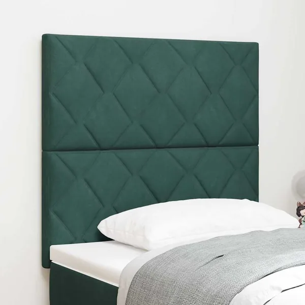 Tête de lit LED Vert foncé 90 cm Velours