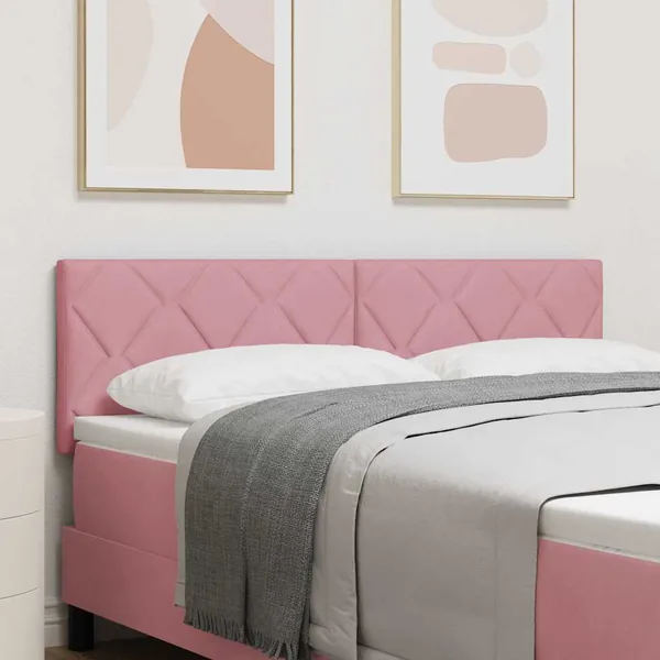 Tête de lit LED Rose 160 cm Velours