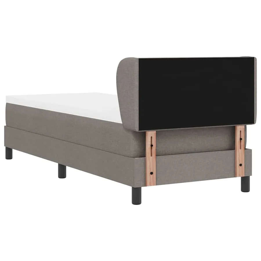 Lit à ressorts avec tête de lit Taupe 80 x 200 cm tissu - 9