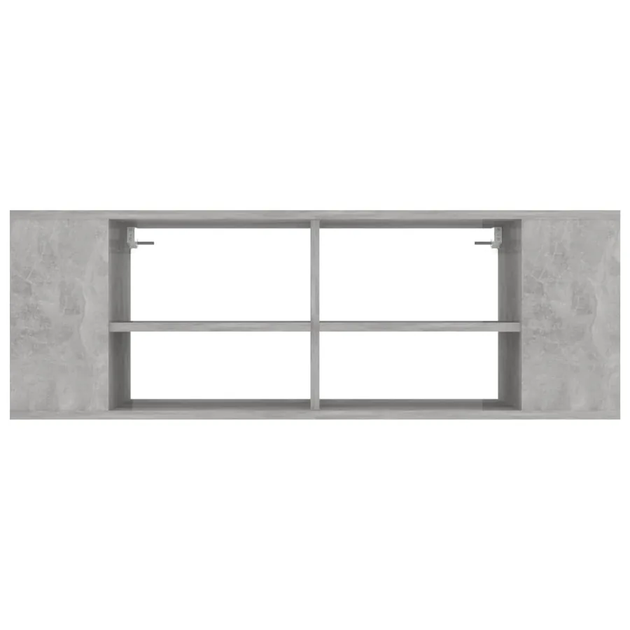 Meuble TV mural Gris béton 102x35x35 cm Bois d’ingénierie - 4