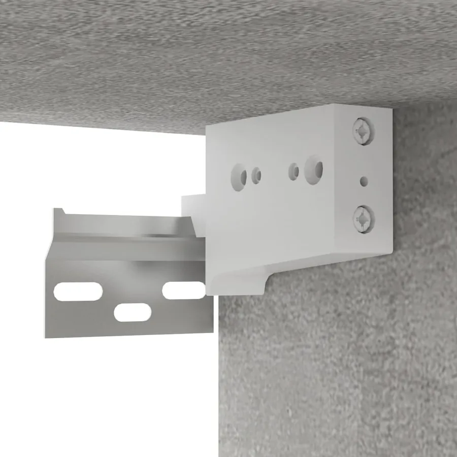 Meuble TV mural Gris béton 102x35x35 cm Bois d’ingénierie - 6